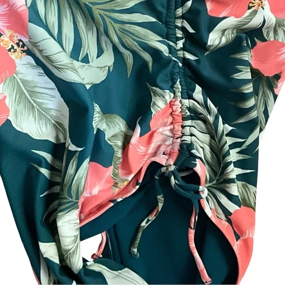 NWOT Kona Sol one Piece Tropical Print Swimsuit - Picture 6 of 12